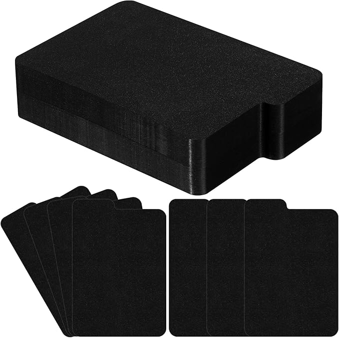Lewtemi 50 Pcs Card Dividers PP Trading Card Page Dividers Playing Separator for Office and Sports Gathering Storage Supplies, 2.6 x 3.8 Inch, 10 Colors (Black)