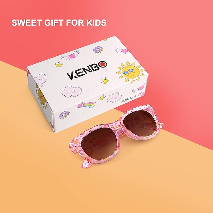 KENBO Kids Sunglasses for Girls UV Protection Toddler Sunglasses