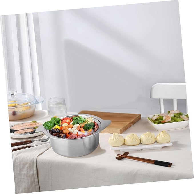 ABOOFAN Single Serve Hot Pot for Induction Cookers Reusable Soup Pot for Noodles Stews More Easy to Clean Cooking Cookware