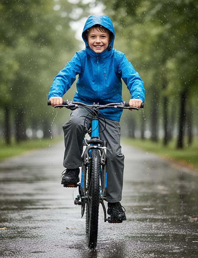 Kids Cargo Pants Waterproof Boys Hiking Outdoor Camping Pants Quick Dry UPF 50+ Toddler Youth Uniform Pants