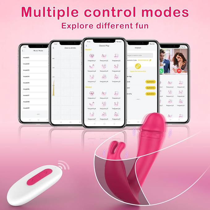 Wearable Panty Vibrator for Women, APP Control Stimulator G Spot and Clit, Female Vibrators 9 * 9 Vibration Modes Rechargeable Portable Sex Toy for Adult Pleasure (Rose)