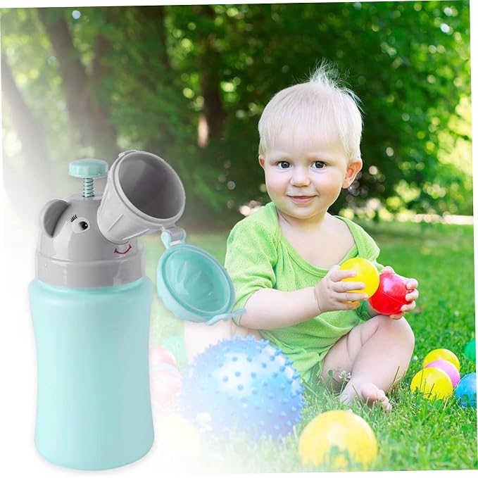 Travel Potty Portable Travel Toilet for Toddler, Baby Nitty Pee Bottle, Portable Kids Potty for Boys Car Camping Blue