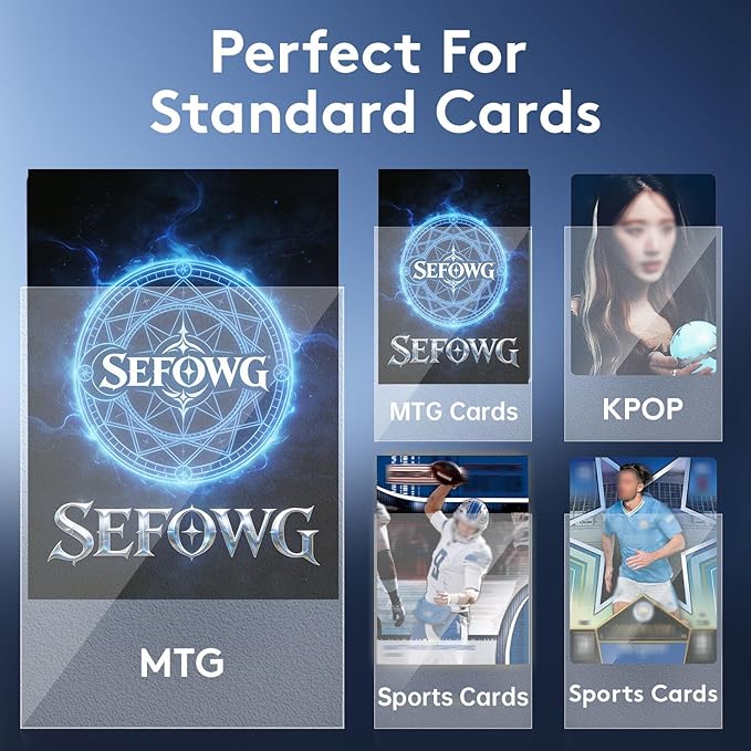 1200 Count Clear Card Sleeves, Matte Card Sleeves, Standard Magic Cards Sleeve for MTG, TCG, Sturdy Shuffling Deck Protectors for MTG TCG Trading Sports Baseball Game Cards