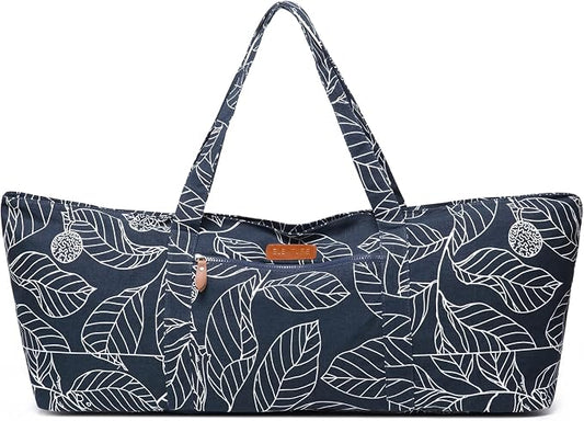 Large Yoga Mat Bag for Women Men, Travel Gym Bag for Pilates Office Beach Workout, Yoga Mat Tote Carrier with Mat Strap for 1/4" 1/2" Thick Exercise Yoga Mat