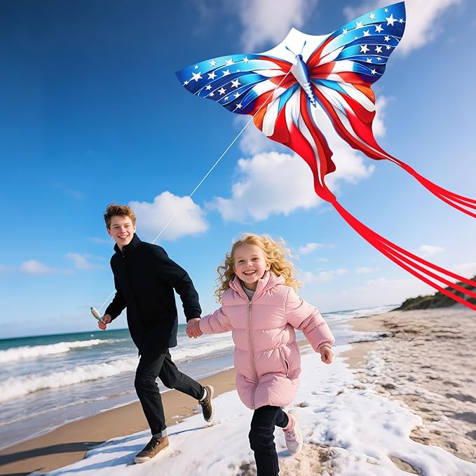 New Butterfly Kites for Kids & Adults,Easy to Fly Kite,Best Kite for Beginners,Kites for Kids Age 4-8,Large Beach Kite