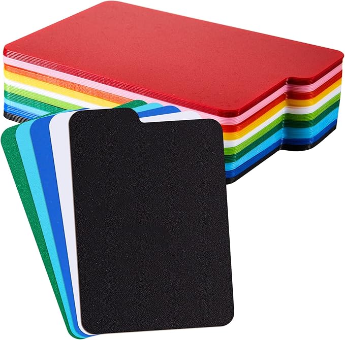 Lewtemi 50 Pcs Card Dividers PP Trading Card Page Dividers Playing Separator for Office and Sports Gathering Storage Supplies, 2.6 x 3.8 Inch, 10 Colors (Multicolor)
