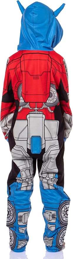 Transformers Boys' Retro Union Suit One Piece Pajama Outfit - Optimus Prime and Bumblebee Styles Available
