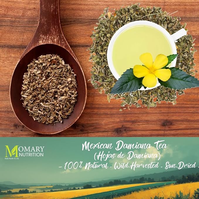Mexican Damiana Tea – Hojas de Damiana (Turnera diffusa) – 100% Natural Herbal Tea | Wild-Harvested, Sun-Dried Premium Leaves and Stems | Authentic Mexican Herbal Blend | Relaxation & Wellness Support | Net Wt. 113 g (4 oz)