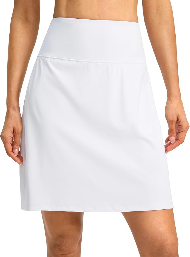 G Gradual 19" Skorts for Woman with Pockets High Waist Golf Skirt | Lightweight, Stretchy, Breathable, Tummy Control, Built-in Shorts, Athletic, Tennis, Pickleball, Casual Summer