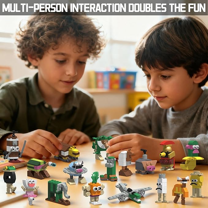 Italian Brain Rot Unique Cartoon CharactersMyth Qholve Italian Brain Rot Unique Cartoon Characters Building Blocks 18 in 1 Educational & Entertaining Gift Idea for Kids Teens & Adults Building Blocks