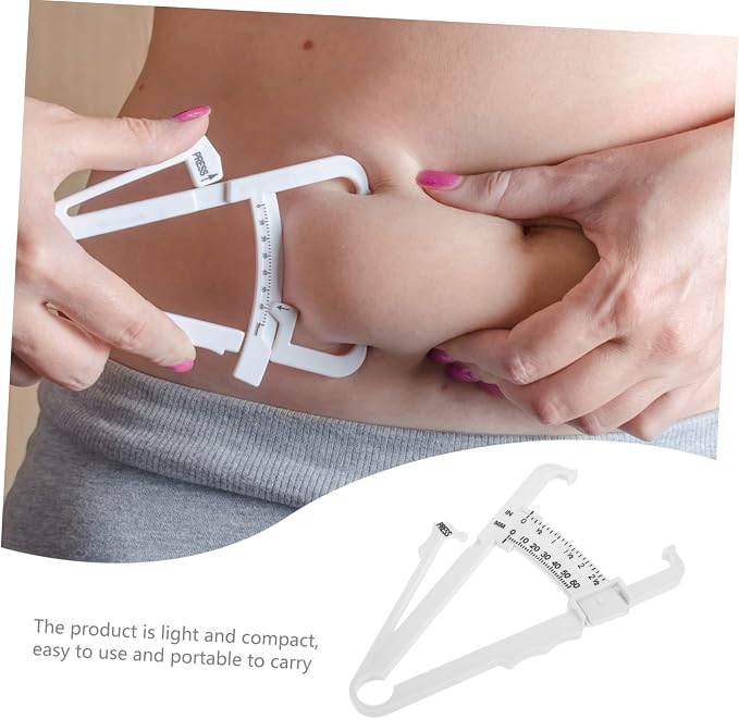 2pcs Body Measuring Caliper and Tape Accurate Fat Measurement Tool for Health Monitoring Includes Easy Use User Guide for Men and Women