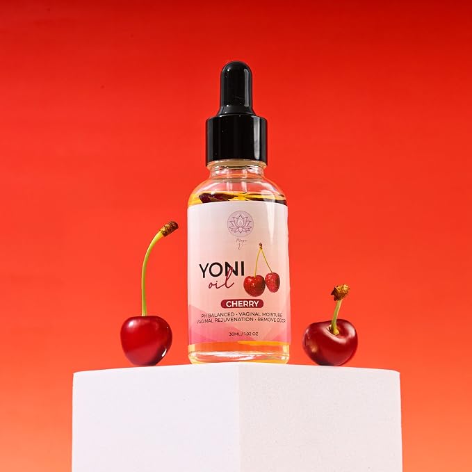 Magic V Yoni Oil for Women – Organic Feminine Care Vaginal Moisturizer, pH Balance & Odor Control, Soothes Ingrown Hair & Razor Bumps – Cherry Scent