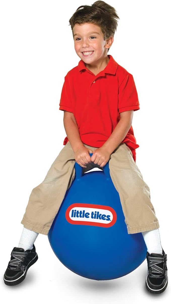 Little Tikes Bouncing Fun! Blue Hopper 9301B - Mega 18" Inflatable Heavy Gauge Durable Vinyl Ball - Deflates Easily for Storage - Exercise Learning Fun? YES - Use That Energy! for Kids Ages 4-8