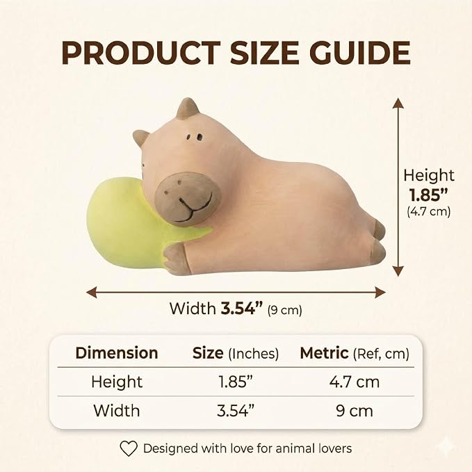 Passive Stone Diffuser, Cute Animal Series Aromatherapy Oil Diffuser for Tabletop Decor (1, Napping Capybara)