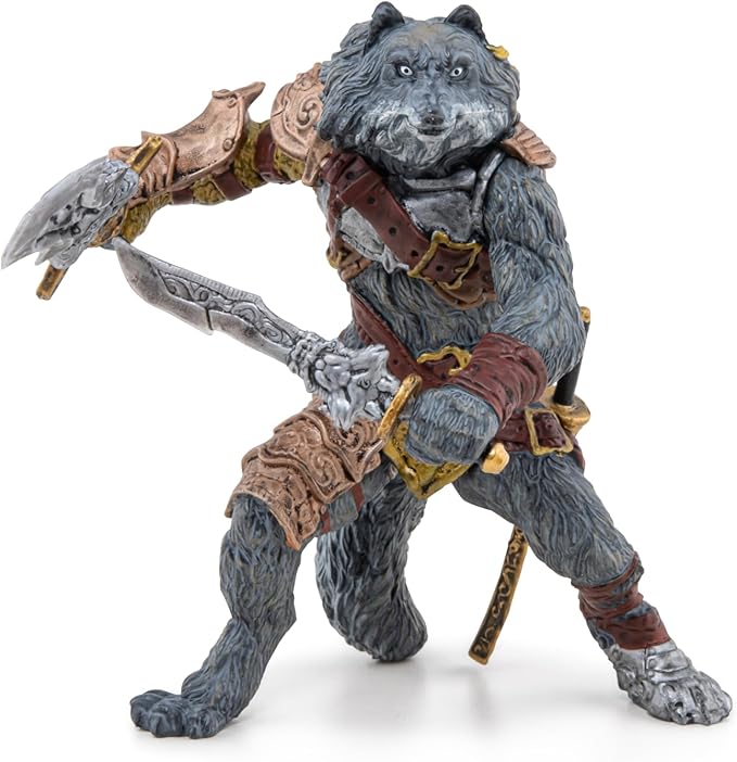 Papo - Mutant Wolf Figurine - Hand-Painted Dark Fantasy Creature for Kids Age 3+ - 11.2 x 7.8 x 9.5 cm - Durable Monster Figure - Medieval Fantasy Collection - 36029