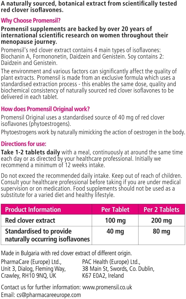 Promensil Red Clover 30 Tablets