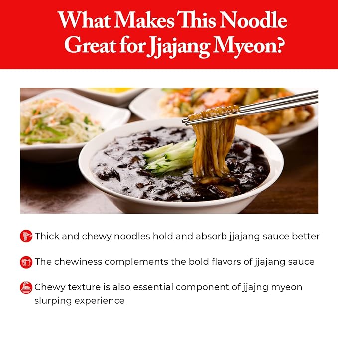 Wang Essential Korean Noodle for Pantry - Makguksu, Udon, Jjjajang, Memil Soba