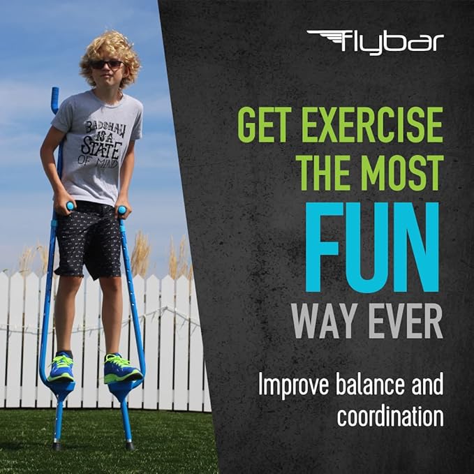 Flybar Master Walking Stilts (Large), Adjustable Height – for Ages 10 & Up, Up to 200 Lbs