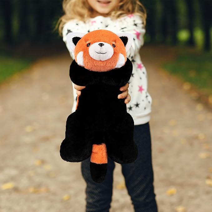 Niuniu Daddy 20" | 3.3 Pound Red Panda Weighted Stuffed Animals Plush Toy, Small Pillowfort Weighted Plush Animals for Kids Adults, Heavy Beads Body Stuffed Animal Pillow for Gift Birthday Christmas