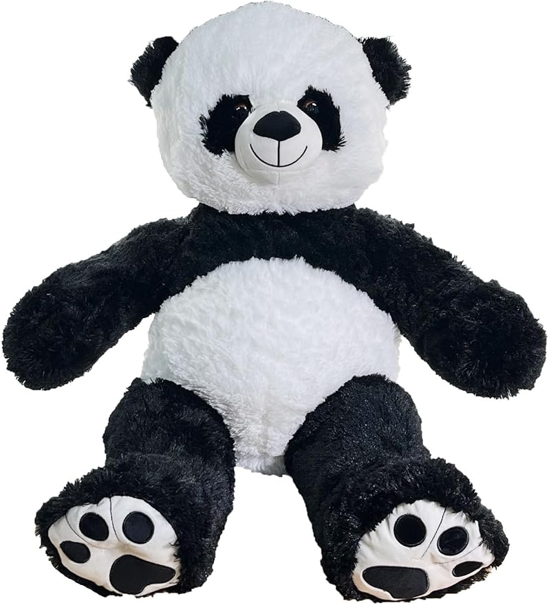 Anico 36" Tall (3 Foot) Big Plush Panda Bear, Stuffed Animal, Teddy Bear with Smiling Face. Premium Stuffed Toy Teddy Bear Panda, Perfect for Girlfriend, Kids, Valentine's Day, Christmas!