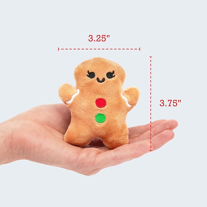 Emotional Support Gingerbread by Relatable, Christmas Stuffed Animals, Great Gingerbread Man Gifts, Funny Gifts or Cute Christmas Decor, Includes 5 Gingerbread Plushies with Carrying Basket