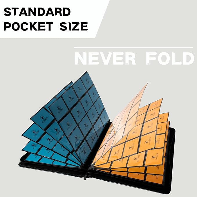 1000+ Pockets Trading Card Binder, 16-Pocket Card Ablum Compatible with MTG,Sports Cards & Other Standard Size Trading Cards (White)