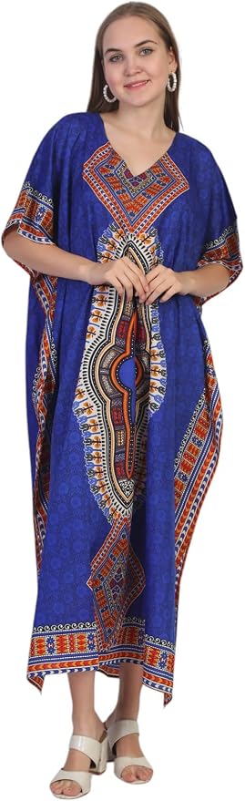 SheKaf Womens Turkish Kaftan Kimono Maxi Dress Caftan Beach Swimsuit Cover up Loungewear