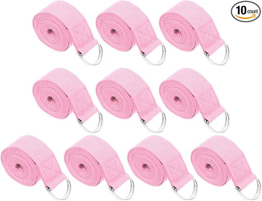PATIKIL Yoga Strap for Stretching, Cotton Yoga Belt with Adjustable Metal D-Ring Buckle Stretch Band for Fitness Pilates
