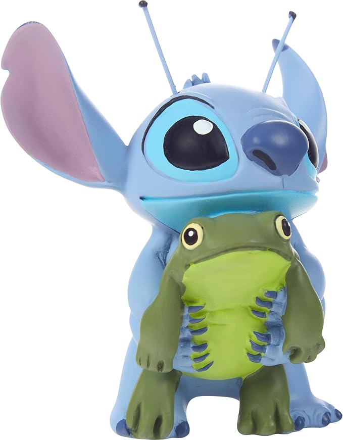 Precious Moments Stitch & Frog Mini Figurine | Lilo & Stitch | Disney Collectible Gift
