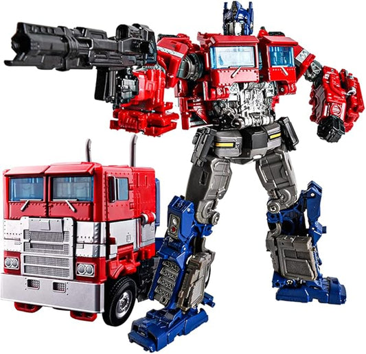 Deformation Action Figure Toy, Portable Car Model Alloy Deformed Robot Toy Gift for Kids Boys and Girls (Red 7.08 inches)