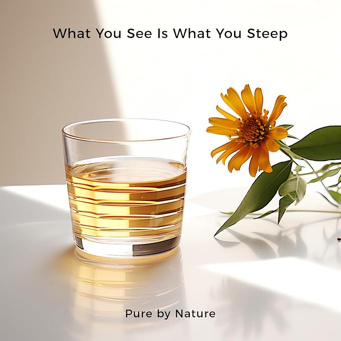 Pure And Easy Tea, Belly Bliss Loose Leaf Tea, Whole Leaf Botanical Blend with Yerba Mate, Sencha & Dandelion Leaf (100g)