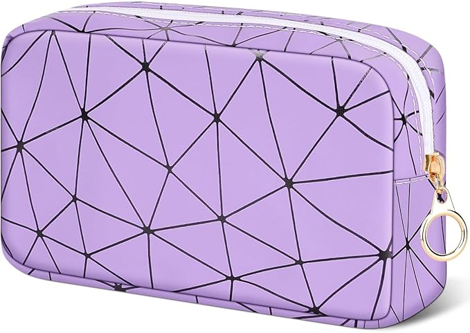 Likesing Tampon Holder for Purse, Leather Period Bag Sanitary Napkin Storage Bag for Girls Womens, Portable Feminine Emergency Pad Period Pouch(Purple)