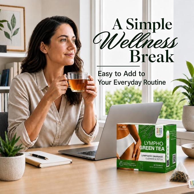 Bruizex Lymphatic Green Tea, Lymphatic Drainage Cleanse & Detox, Natural Herbal Blend for Lymphatic System Health, Post Surgery Recovery Liposuction, BBL, Tummy Tuck, Lipedema & Lymphedema, 30-Pack