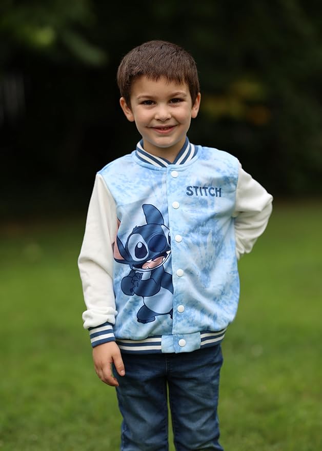 Disney Minnie Mickey Stitch Princess Frozen Marvel Jacket Lightweight Coat Button up Color Block Sweatshirt Sizes 2-14 Years