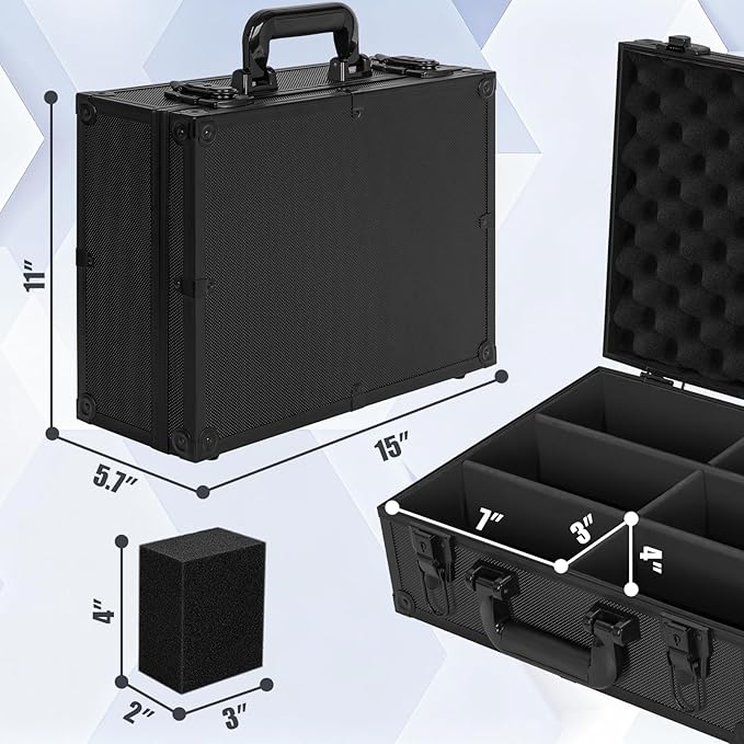 Toploader Storage Box for 3" x 4" 35pt Rigid Card, Top Loader Cards Hard Carrying Case, Sports Card Storage Boxes for Trading Cards, Top Loaders Holder (Holds 580+ Toploaders)