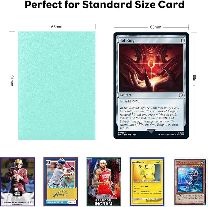 Sky Blue MTG Card Sleeves 300CT, Matte Textured Back Card Sleeves Deck Card Protectors, Standard Size Card Sleeve for MTG, Baseball Card, Sports Cards, Game Card