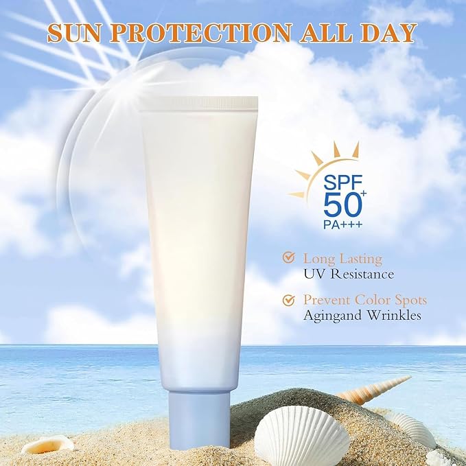 Korean Organic Sunscreen SPF50,Skin Care Solution,Rice and Probiotics | PA++++ Riceand Probiotics | Korean Skin Care Solution for All Skin TypesNourishing Skin Protection and UV Def