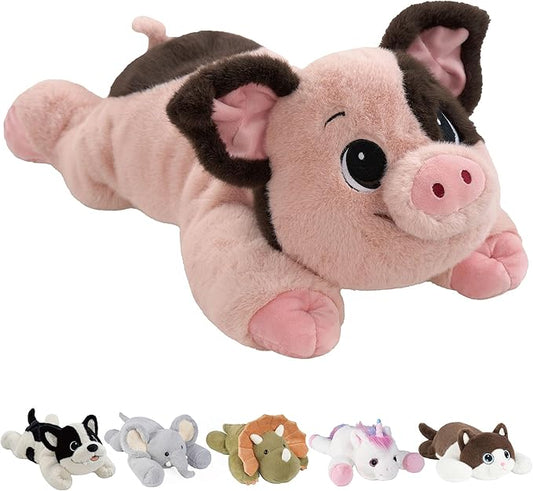 25" 5 lbs Weighted Stuffed Animals Pig :Big Large Weighted Plush Animal,Cute Plushie Pillow Toys, Ultra-Soft Washable Weighted Plush Pillowfort Gifts for Adults Kids Girls Boys Women