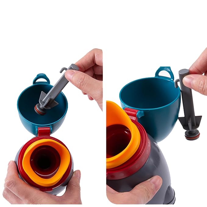 Pots Travel Urinal Portable Urinary Training Emergency Toilet for Camping Car Travel Outdoor Park Kids Boy Girl Rocket Design Grey and Blue 370ML