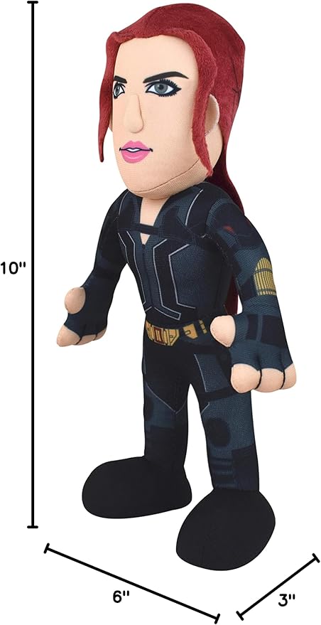 Bleacher Creatures Marvel Black Widow 10" Plush Figure - A Superhero for Play or Display