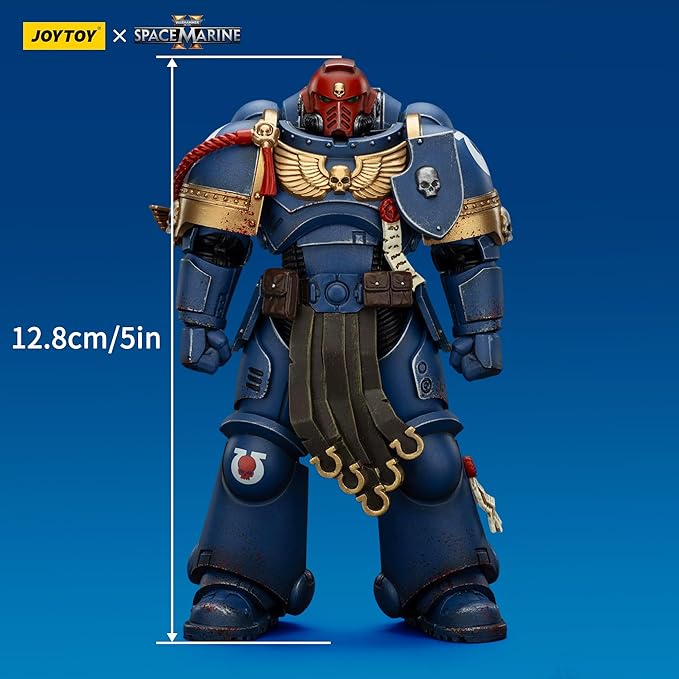 JOYTOY Warhammer 40k Action Figure 1：18 Scale 5.0inch Space Marines Ultramarines Sergeant Gadriel-Collectors Edition Anime Figures for Collectible and Displayable Models