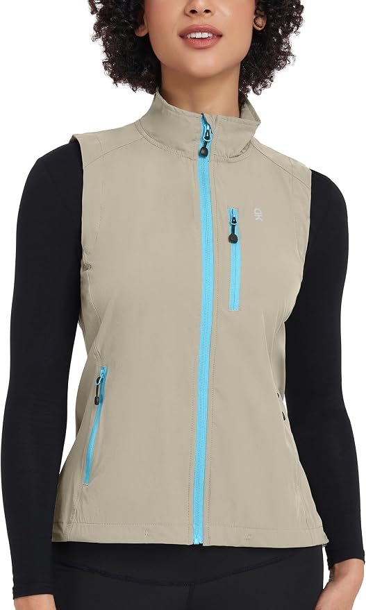 Little Donkey Andy Women's Lightweight Quick Dry Vest Windproof Summer Vest | Stretch Quick Dry Material, Windproof Breathable Vest, Cooling Effect Summer Outerwear, Running Cycling Golf Tennis Hiking