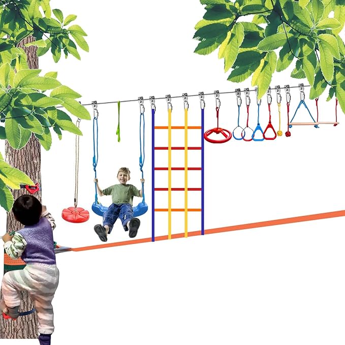 16pcs Climbing Rocks for Kids, Zip line Accessories, Non-Slip Tree Rock Climbing Holds for DIY Indoor and Outdoor Adventure Play, Weatherproof Heavy Duty ABS Plastic & Easy Install Hardware