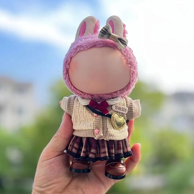 Clothes Fit for 17CM Doll, Fashion Doll Clothes Outfit Set Cute Theme Designer Toys Dress Accessories for Collector Fans Display (Uniform Set)