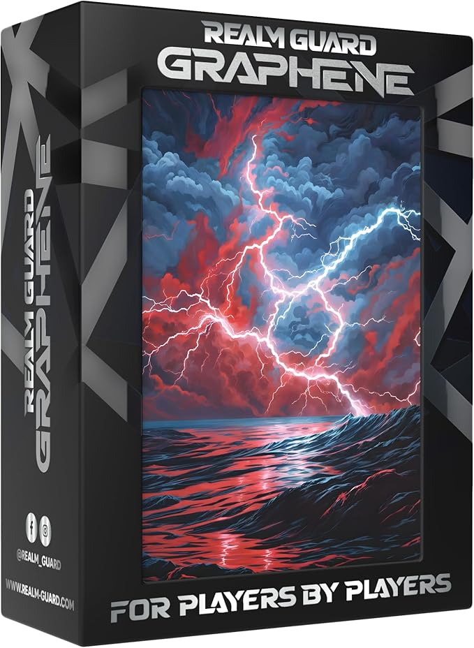 Graphene -100ct Textured Matte TCG/MTG Art Sleeves (Red/Blue Storm)