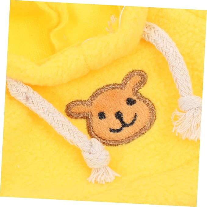2pcs Small Plush Bear Costume Stuffed Animal Outfit Doll Hooded Sweater Clothes Tee Hoodie Cute Tiny Clothes DIY Toy for 20cm Bears