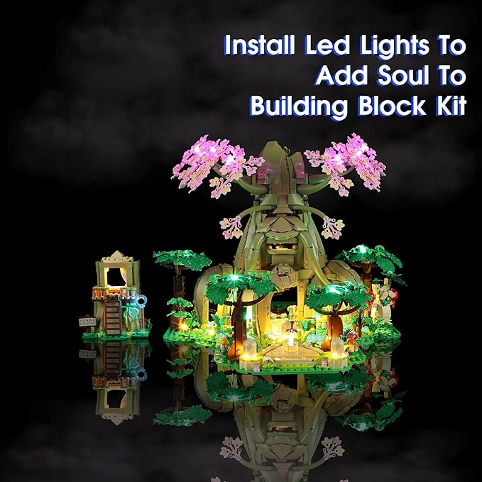 Vaodest LED Light for Lego 77092 Great Deku-Tree 2-in-1 Set,Design and Configuration Compatible with Model 77092(LED Light Only, Not Building Block Kit)