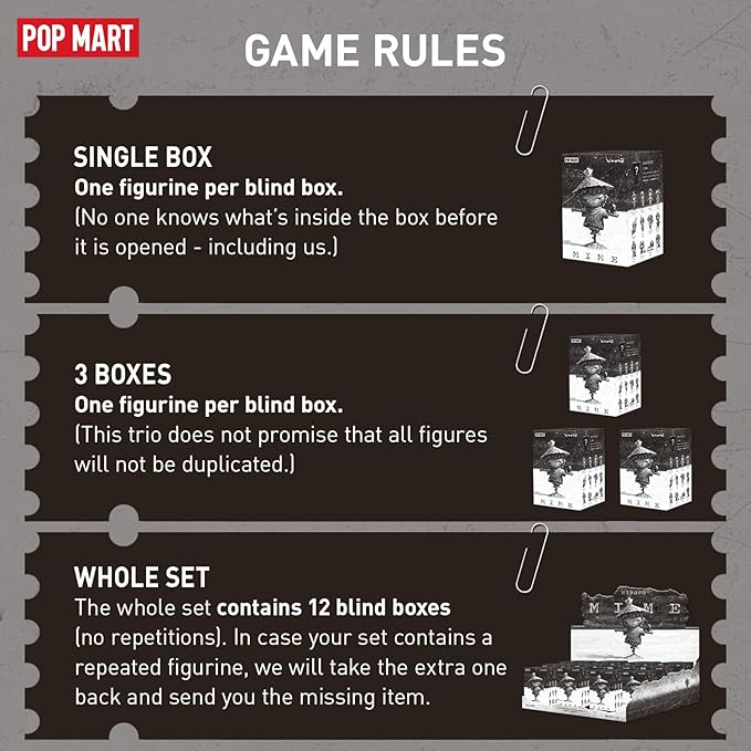 POP MART Hirono Mime Series Figures, Hirono Blind Box Figures, Random Design Action Figures Collectible Toys Home Decorations, Holiday Birthday Gifts for Girls and Boys, Single Box