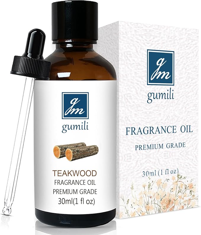 GM Gumili Teakwood Fragrance Oil, Perfume Oil, Home Scent for Soaps, Candle Making, Dryer Balls, Diffusers, Laundry, Slime -1 oz /30ml
