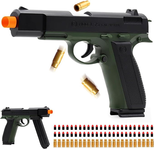Toy Pistol Guns Toys for 8 9 10 11 12 13+ Year Old Boys Kids, Sports & Outdoor Toys Gun with Soft Bullet & Shell Ejecting, Green Fidget Toy Guns for Boys 8-12, Kids Gifts for Birthday